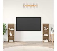 vidaXL TV Cabinet Set Wall-mounted 2 pcs Artisan Oak 107 x 35 x 37 cm