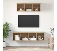 vidaXL TV Cabinet Set Wall-mounted 2 pcs Artisan Oak Engineered Wood