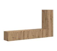 vidaXL TV Cabinet Set Wall-mounted 2 pcs Artisan Oak Engineered Wood, Living Room, Rectangular, Modern, Stylish Cabinet, Wall-Mounted Furniture, Multi-Purpose Storage, Elegant Design, Tv Unit