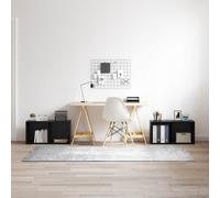 vidaXL TV Cabinet Set Wall-mounted 2 pcs Black Oak 72 x 35 x 36.5 cm