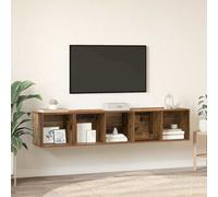 vidaXL TV Cabinet Set Wall-mounted 2 pcs Old Wood Engineered Wood