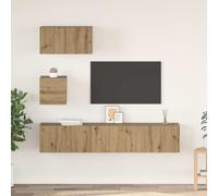 vidaXL TV Cabinet Set Wall-mounted 3 pcs Artisan Oak Engineered Wood