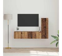 TV Cabinet Set 4 Piece Chipboard Living Room Multi Colours Multi Sizes vidaXL