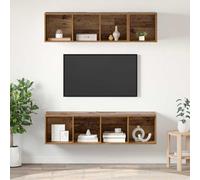 vidaXL TV Cabinet Set Wall-mounted 3 pcs Old Wood Engineered Wood