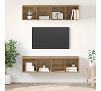 vidaXL TV Cabinet Set 4 pcs Artisan Oak Engineered Wood - Brown, Brown