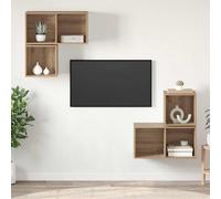vidaXL TV Cabinet Set Wall-mounted 4 pcs Artisan Oak Engineered Wood