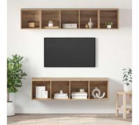 TV Cabinet Set 4 Piece TV Stand Plasma Cabinet Chipboard Multi Colours vidaXL