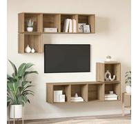 vidaXL TV Cabinet Set Wall-mounted 4 pcs Artisan Oak Engineered Wood