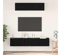 TV Cabinet Set Wall-mounted 4 pcs Engineered Wood Storage Media Console vidaXL