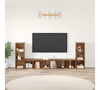 TV Cabinet Set Wall-mounted 4 pcs Engineered Wood Wall-Mounted Display vidaXL
