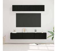 vidaXL TV Cabinet Set Wall-mounted 5 pcs Black Oak Engineered Wood