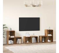 vidaXL TV Cabinet Set Wall-mounted 6 pcs Old Wood Engineered Wood