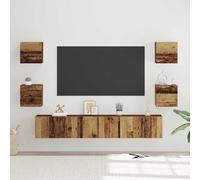 vidaXL TV Cabinet Set Wall-mounted 7 pcs Old Wood Engineered Wood