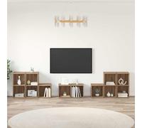 vidaXL TV Cabinet Set Wall-mounted 8 pcs Artisan Oak Engineered Wood