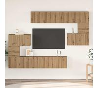 vidaXL TV Cabinet Set Wall-mounted 8 pcs Artisan Oak Engineered Wood