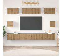 vidaXL TV Cabinet Set Wall-mounted 8 pcs Artisan Oak Engineered Wood