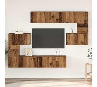 vidaXL TV Cabinet Set Wall-mounted 8 pcs Old Wood Engineered Wood
