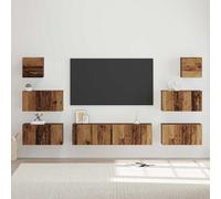 vidaXL TV Cabinet Set Wall-mounted 8 pcs Old Wood Engineered Wood