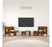 vidaXL TV Cabinet Set Wall-mounted 8 pcs Old Wood Engineered Wood