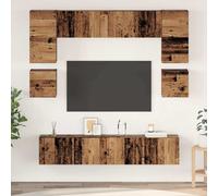 vidaXL TV Cabinet Set Wall-mounted 8 pcs Old Wood Engineered Wood