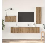 vidaXL TV Cabinet Set with Drawer 4 pcs Artisan oak 30.5 x 30 x 90 cm