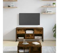 vidaXL TV Cabinet 100 x 36 x 49.5 cm Smoke Oak Engineered Wood - Brown, Brown