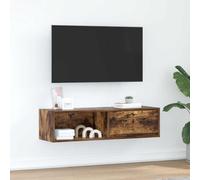 vidaXL TV Cabinet Smoked Oak 100x31x25.5 cm Engineered Wood