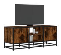 vidaXL TV Cabinet Smoked Oak 100x35x41 cm Engineered Wood and Metal
