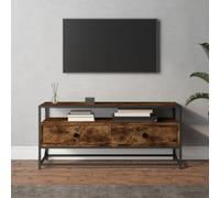 Vidaxl Tv Cabinet Smoked Oak 100X35X45 Cm Engineered Wood