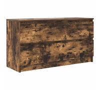 vidaXL TV Cabinet Smoked Oak 100x35x54 cm Engineered Wood - Brown, Brown
