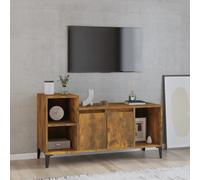 vidaXL TV Cabinet Smoked Oak 100x35x55 cm Engineered Wood