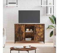 vidaXL TV Cabinet Smoked Oak 100x35x65 cm Engineered Wood