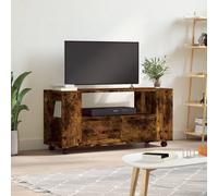 vidaXL TV Cabinet Smoked Oak 102x34.5x43 cm Engineered Wood