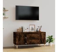 vidaXL TV Cabinet Smoked Oak 102x44.5x50 cm Engineered Wood