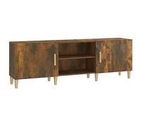 vidaXL TV Cabinet Living Room Furniture Sideboard Entertainment Centre TV Console Stand Media Unit HiFi Cabinet Smoked Oak Engineered Wood