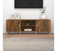 vidaXL TV Cabinet Smoked Oak 150x30x50 cm Engineered Wood