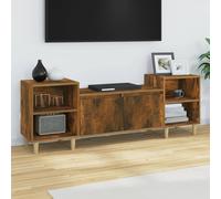 vidaXL TV Cabinet Smoked Oak 160x35x55 cm Engineered Wood