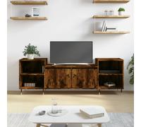 vidaXL TV Cabinet Smoked Oak 160x35x55 cm Engineered Wood