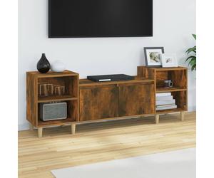 vidaXL TV Cabinet Smoked Oak 160x35x55 cm Engineered Wood