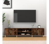 TV Cabinet Stand Media Entertainment Television w/ 4 Doors & 4 Compartments Unit