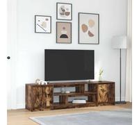 vidaXL TV Cabinet Smoked Oak 188.5x41x50 cm Engineered Wood