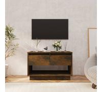 Vidaxl Tv Cabinet Smoked Oak 70X41X44 Cm Engineered Wood, Brown