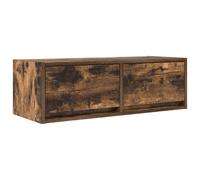 vidaXL TV Cabinet Smoked Oak 80x31x25.5 cm Engineered Wood