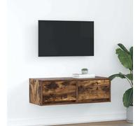 vidaXL TV Cabinet Smoked Oak 80x31x25.5 cm Engineered Wood