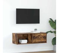 vidaXL TV Cabinet Smoked Oak 80x31x25.5 cm Engineered Wood