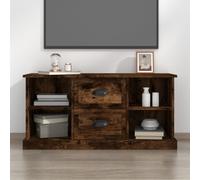 vidaXL TV Cabinet Smoked Oak 99.5x35.5x48 cm Engineered Wood