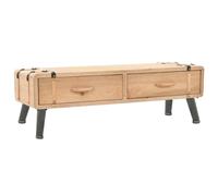 vidaXL Solid Fir Wood TV Cabinet 120x33x35cm Entertainment Centre Stand Unit