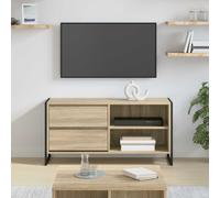 vidaXL TV Cabinet 100 x 36 x 49.5 cm Sonoma Engineered Wood - Brown, Brown