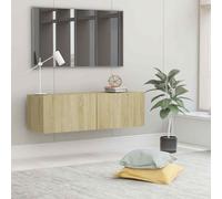 vidaXL TV Cabinet Sonoma Oak 100x30x30 cm Engineered Wood UK