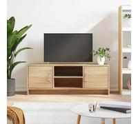 (sonoma oak) vidaXL TV Cabinet TV Stand Media Console High Gloss White Engineered Wood